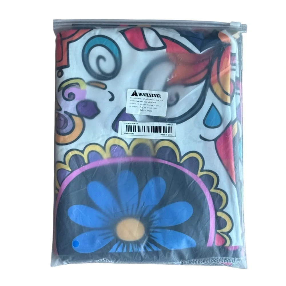 Sugar Skull Day of the Dead Floral Fiesta Banner Wall Tapestry Backdrop Decor